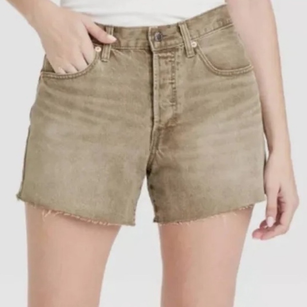 Universal Thread Mid-Rise 90's Baggy Denim Tan Jean Shorts